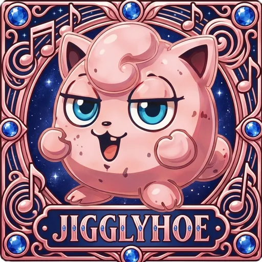 Jigglyhoe, a round pink singer with a smug look